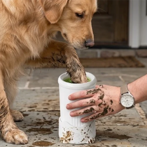 Taza de lavado de patas de silicona para mascotas